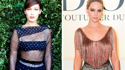 See Jennifer Lawrence, Bella Hadid's twinning naked 